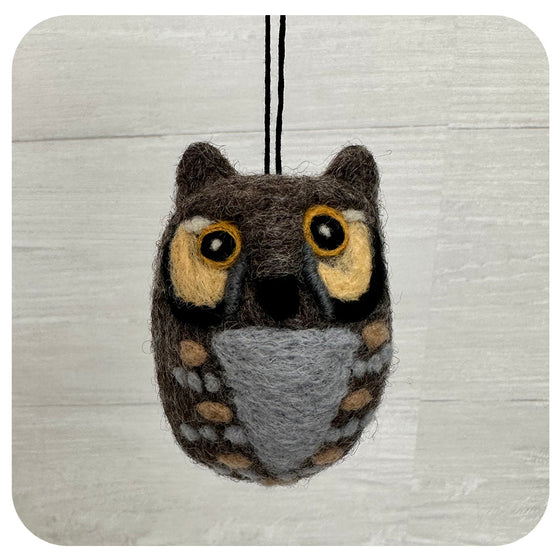 Fair Trade Felted Horned Owl