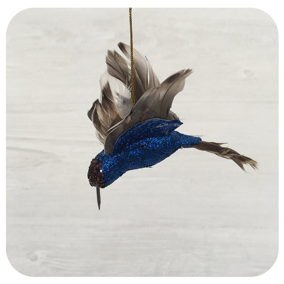 Blue Glitter Hummingbird