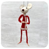 Yoga Mouse in Santa Suit