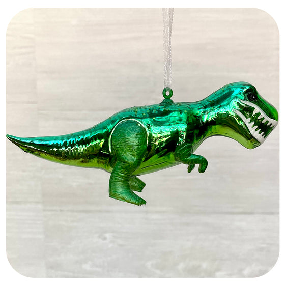 Green Glass Dinosaur