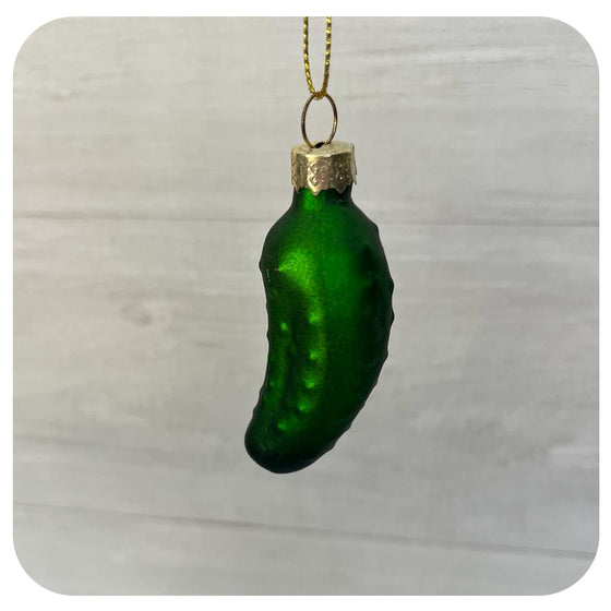 Small Glass Pickle Ornament