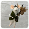 Hiking Mouse with Acorn Hat