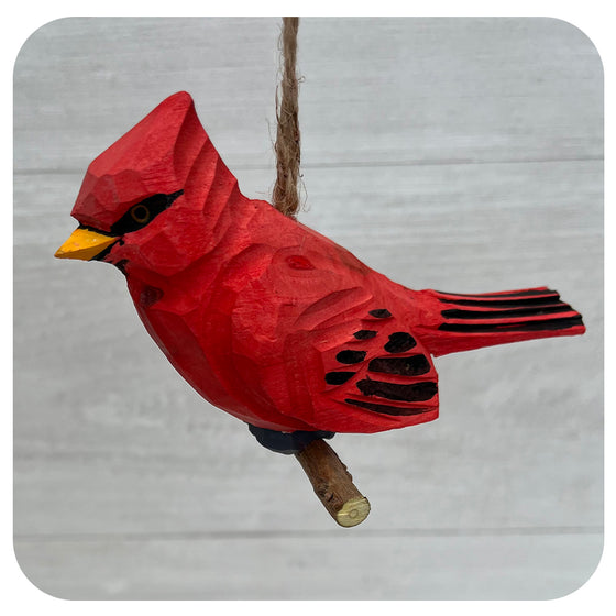 Carved Wooden Cardinal