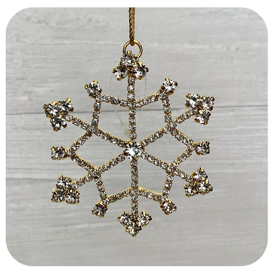 Rhinestone Snowflake Ornament
