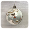 Flying Crane Glass Ornament