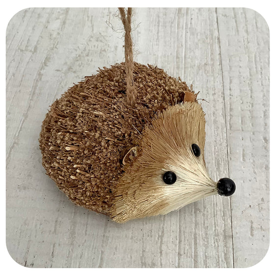 Natural Fiber Hedgehog Ornament
