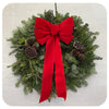 Classic Bow and Cone Wreath with Lotus