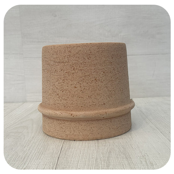 Textured Bleached Terra Cotta Pot