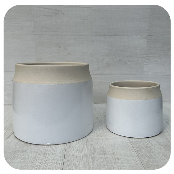 Jarro Blanco Ceramic Pot