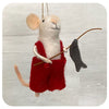 Felt Mouse with Overalls