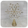 Gold Snowflake Tree Topper with Jewels