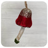 Velvet Capped Mushroom Ornament