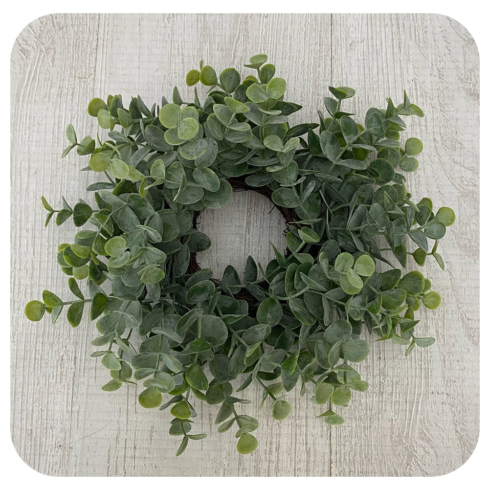 Faux Eucalyptus Candle Ring