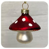 Glass Red with Polka Dots Capped Mushroom