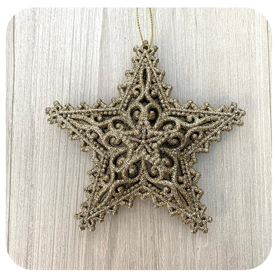 Glitter Star Ornament