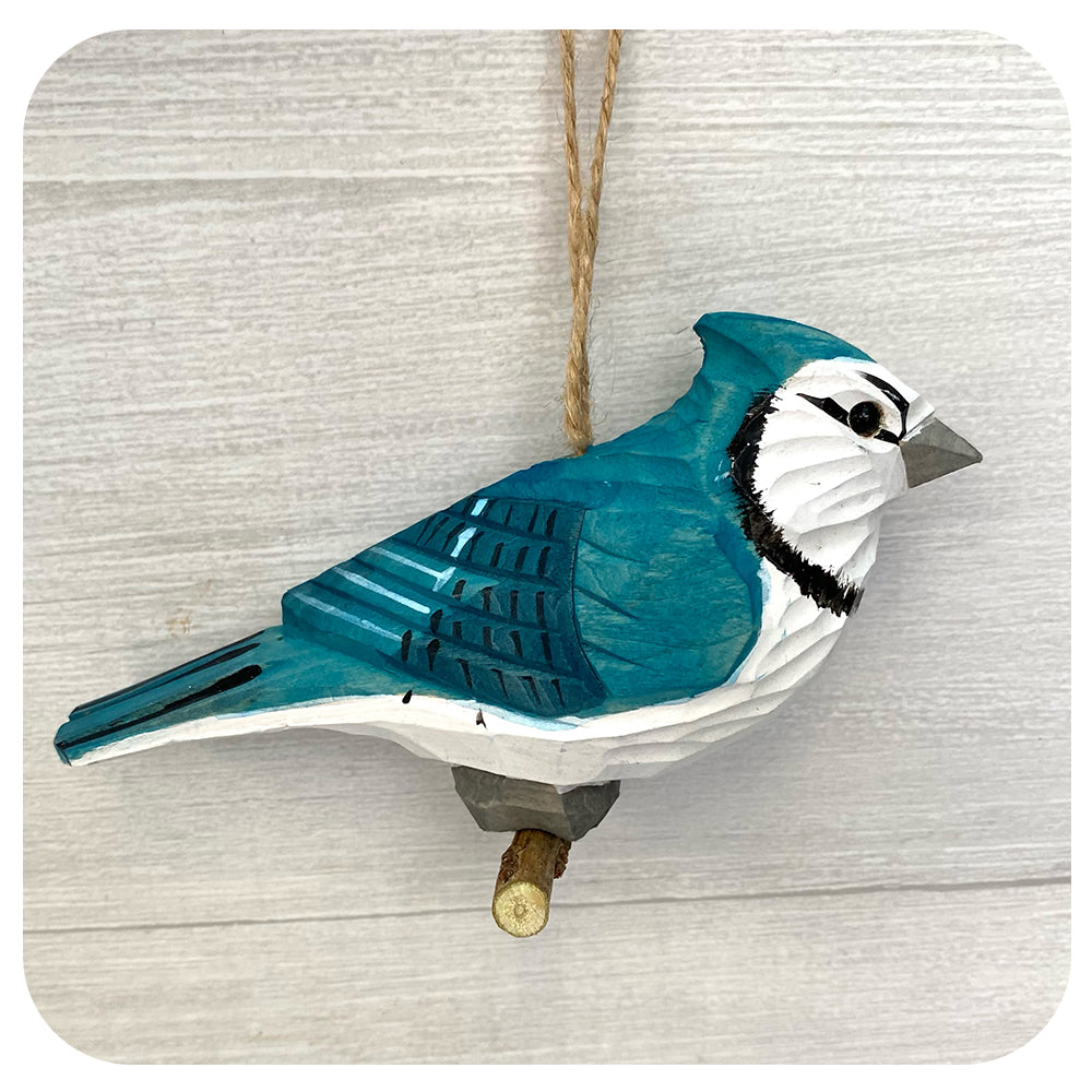 Carved Blue Jay