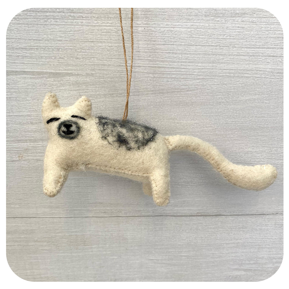Curious Cat Felt Ornament