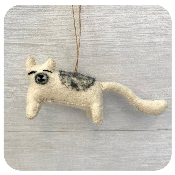 Curious Cat Felt Ornament