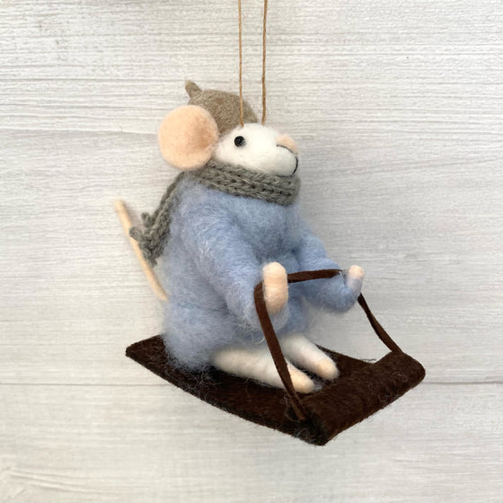 Sledding Soloman Felt Mouse