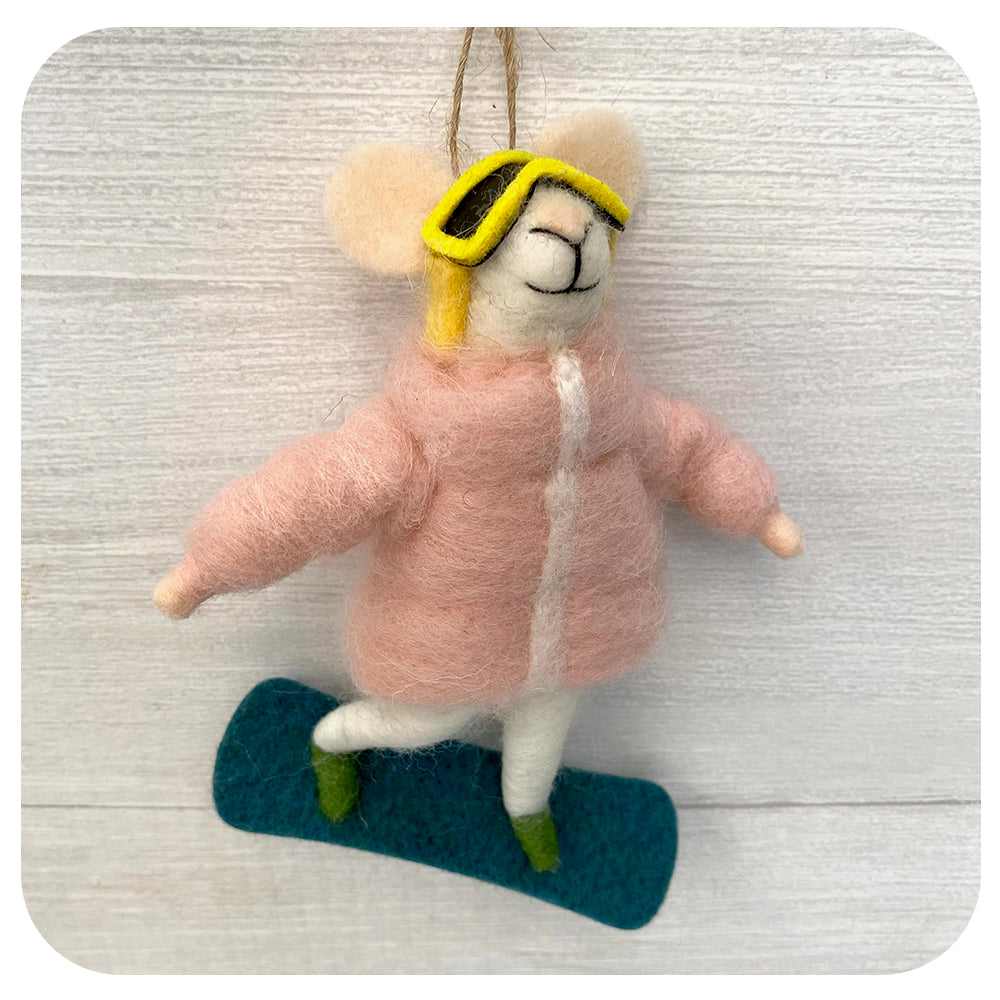 Snowboard Sadie Felt Mouse