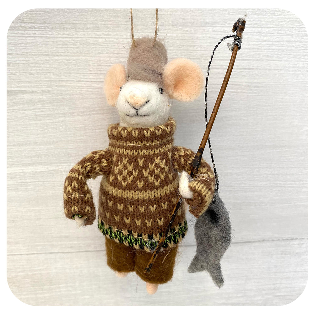 Fisherman Frank Felt Mouse