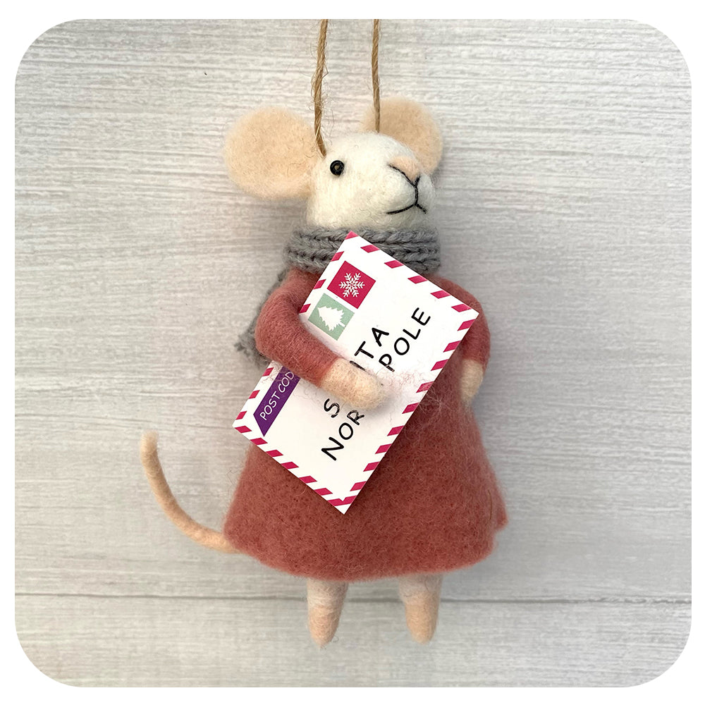 Letter to Santa Lucy Felt Mouse