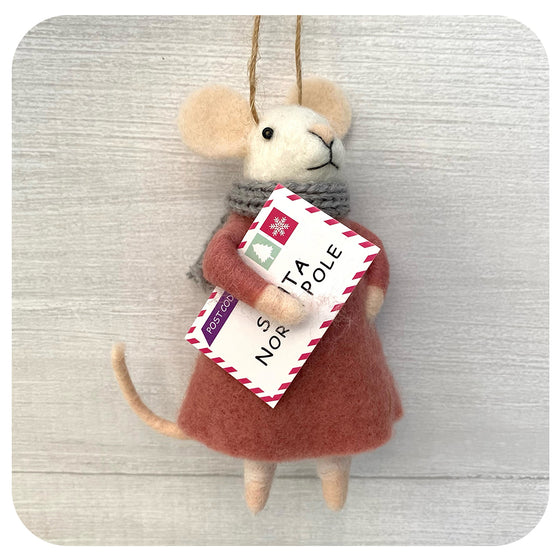 Letter to Santa Lucy Felt Mouse