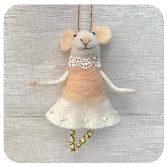Ballerina Blossom Felt Mouse