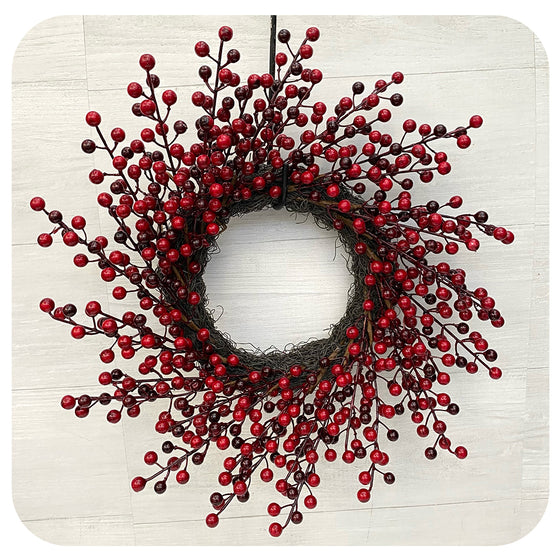 Faux Two-Tone Cranberry Wreath