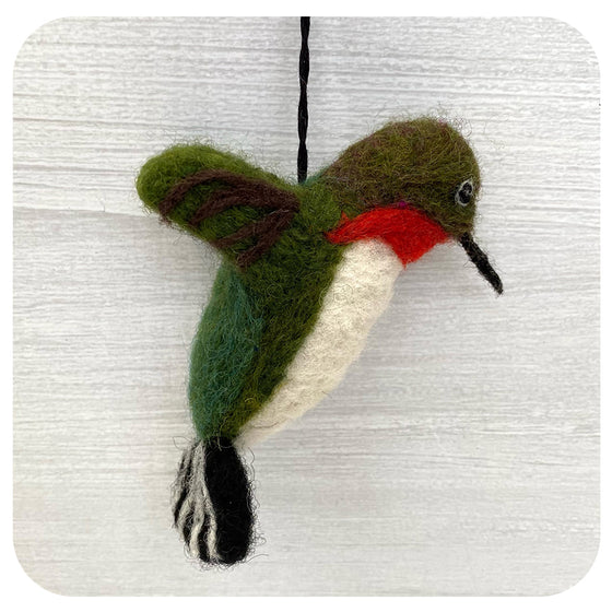 Fair Trade Felt Hummingbird