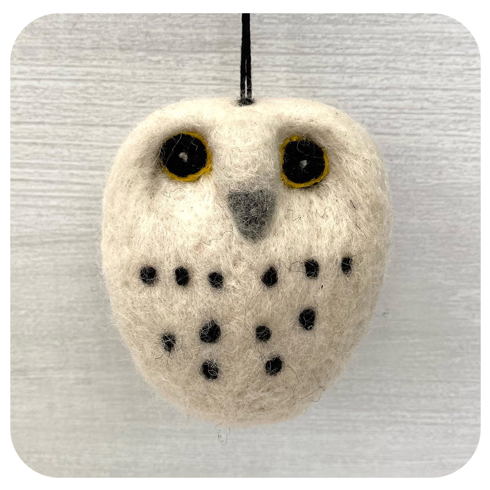 Fair Trade Felt Snow Owl
