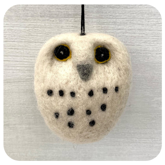 Fair Trade Felt Snow Owl