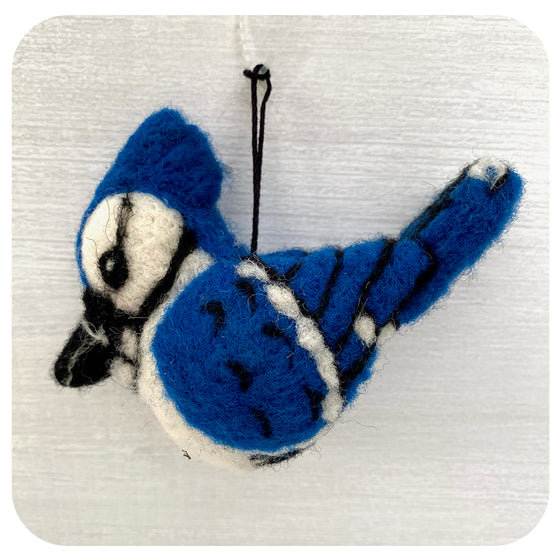 Fair Trade Felted Blue Jay