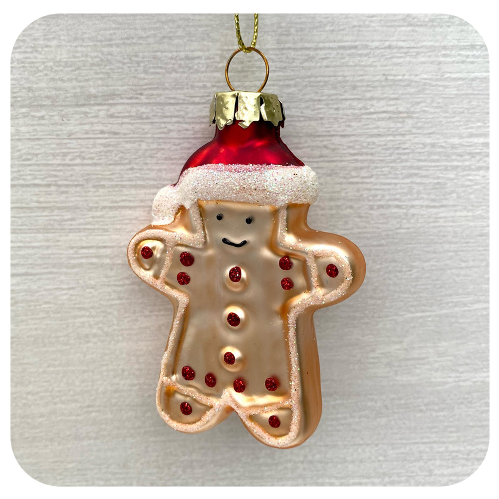 Gingerbread Glass Ornament