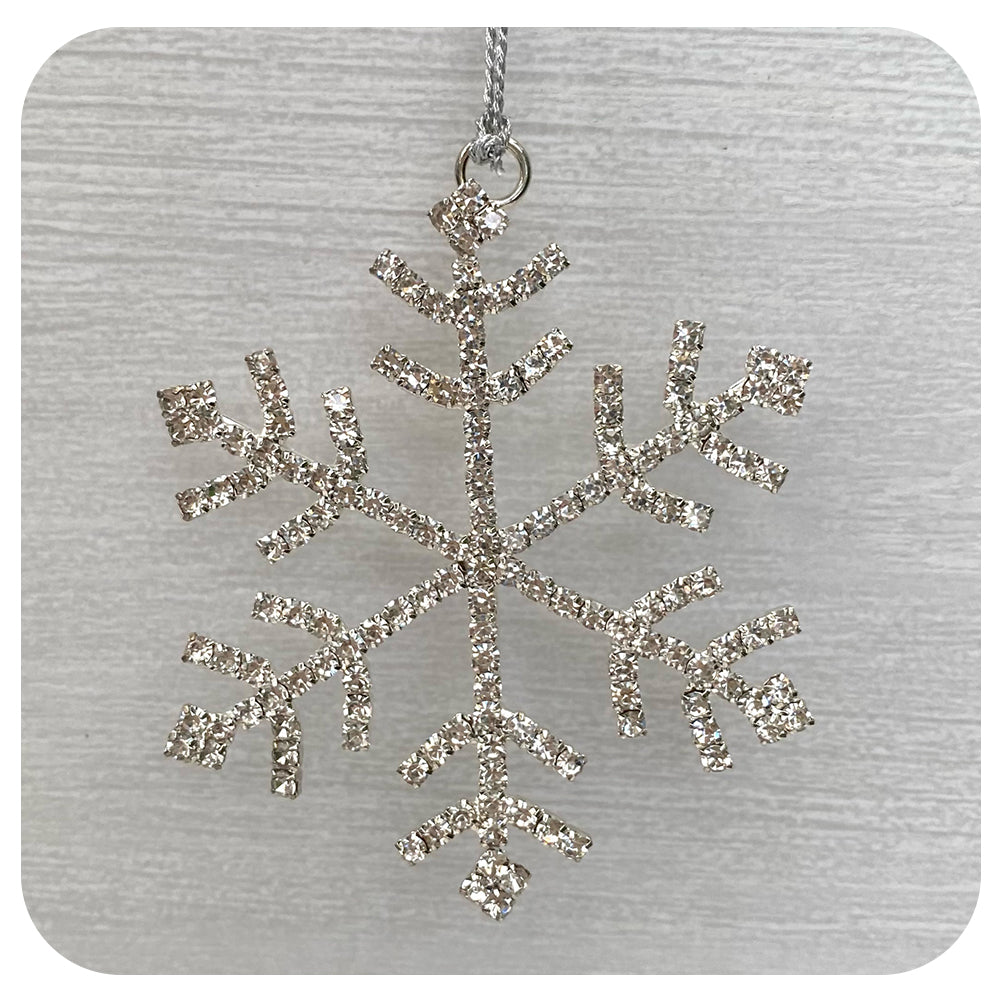 Rhinestone Snowflake Ornament