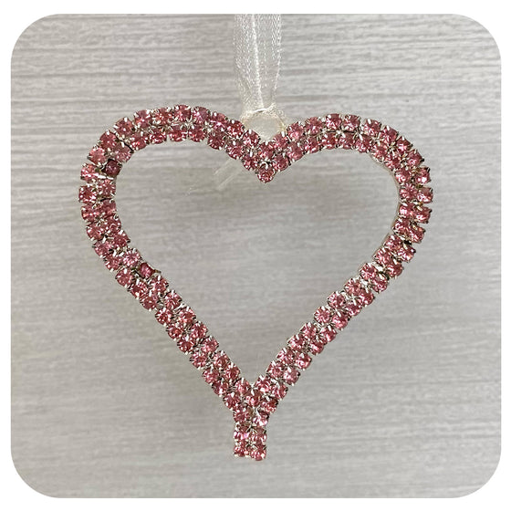 Rhinestone Heart Ornament