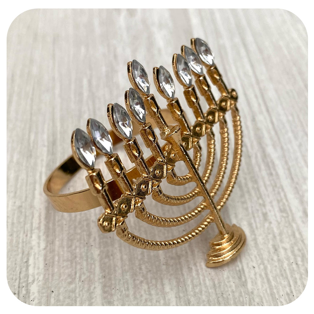 Gold Menorah Decoration