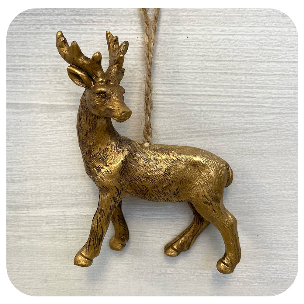 Gold Deer Ornament