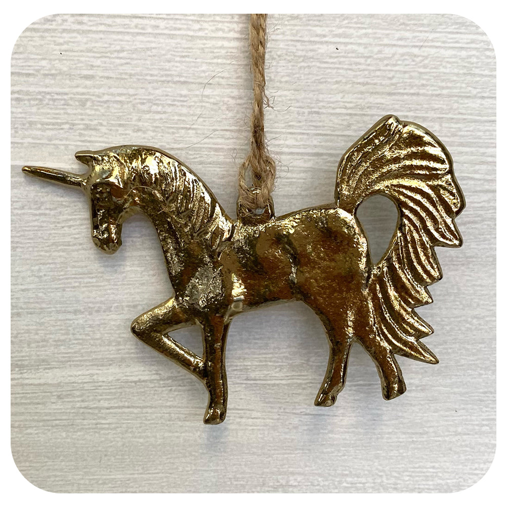 Gold Metal Unicorn