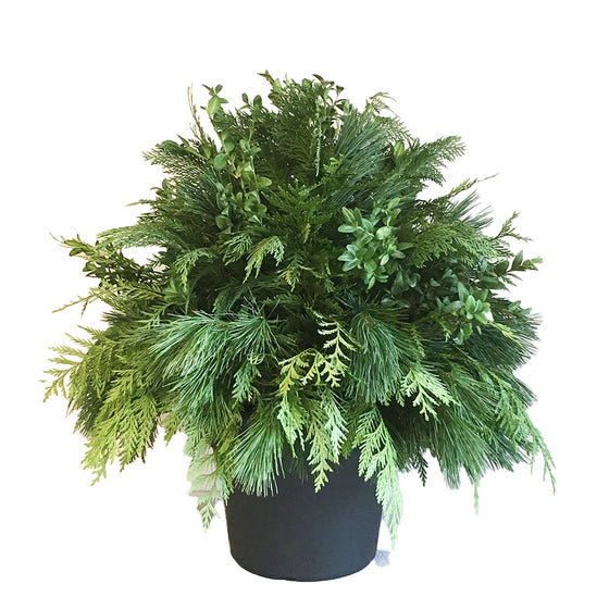 Urn - Green Mix Boxwood