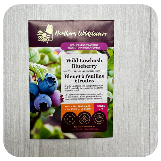 Blueberry 'Wild Lowbush' Seeds (non-GMO/Chemical Free)