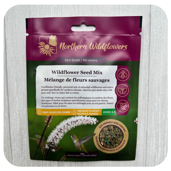 Wildflower Seed Mix for Part Shade (non-GMO/Chemical Free)