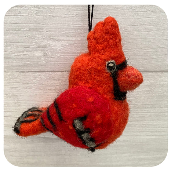 Fair Trade Felted Cardinal