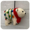 Fair Trade Felted Polar Bear with Lights