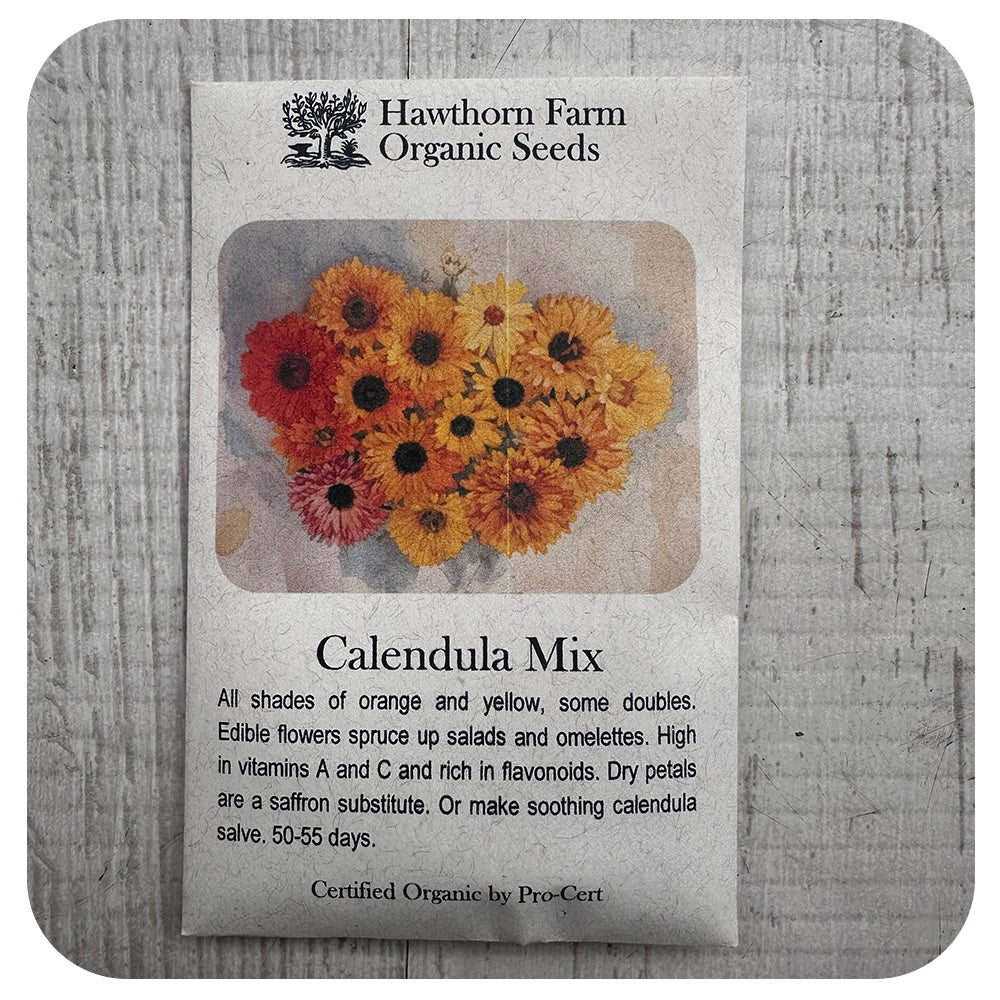 Calendula - Mixed Colours (Hawthorn Farm ORGANIC Seeds)