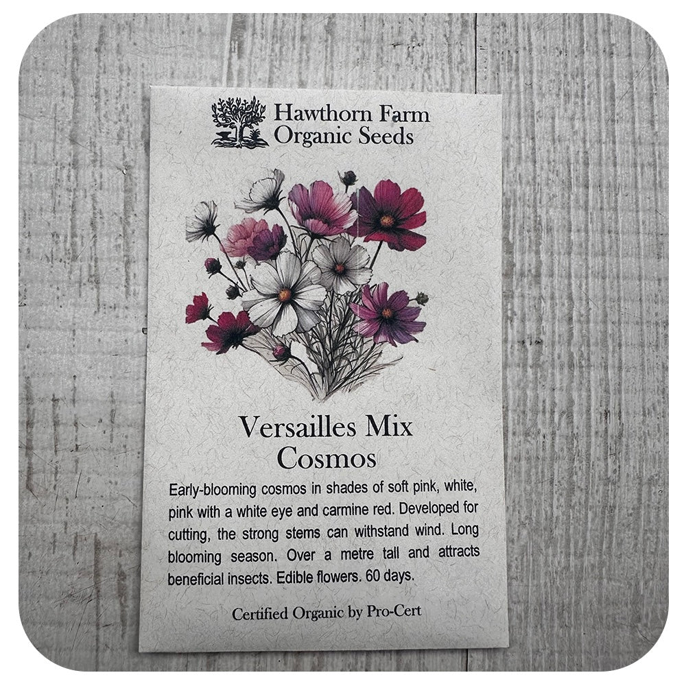 Cosmos - Versailles Mix (Hawthorn Farm ORGANIC Seeds)