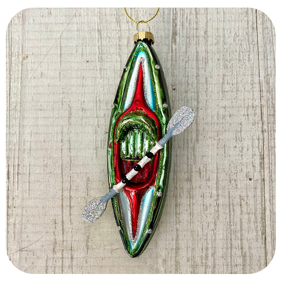 Glass Kayak/Canoe Ornament