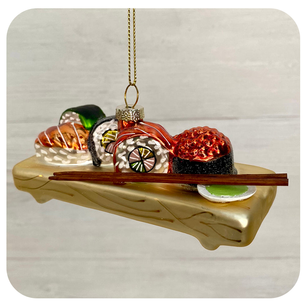 Glass Sushi Tray Ornament