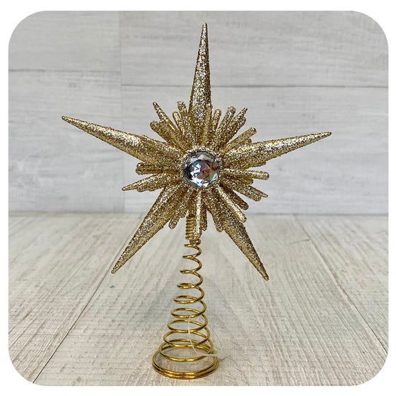 Gold Star with Jewel Tree Topper