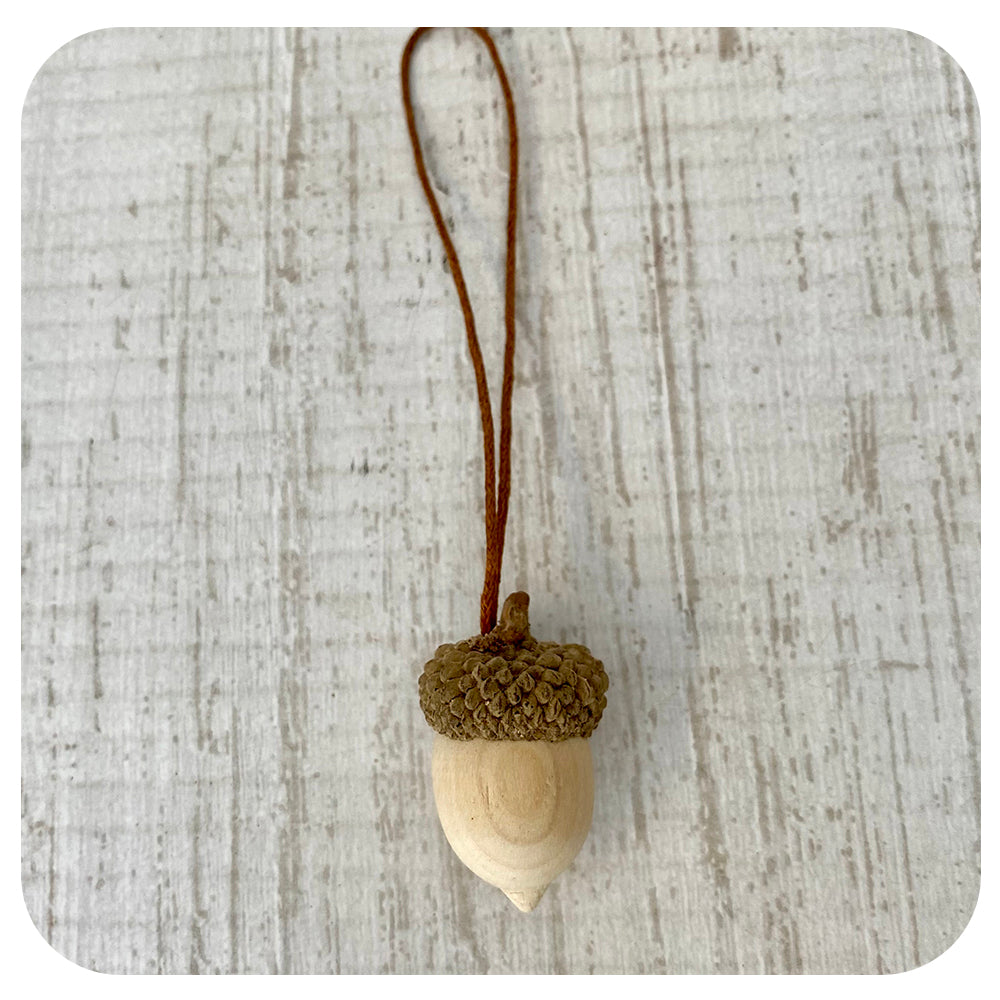Wooden Acorn Ornament